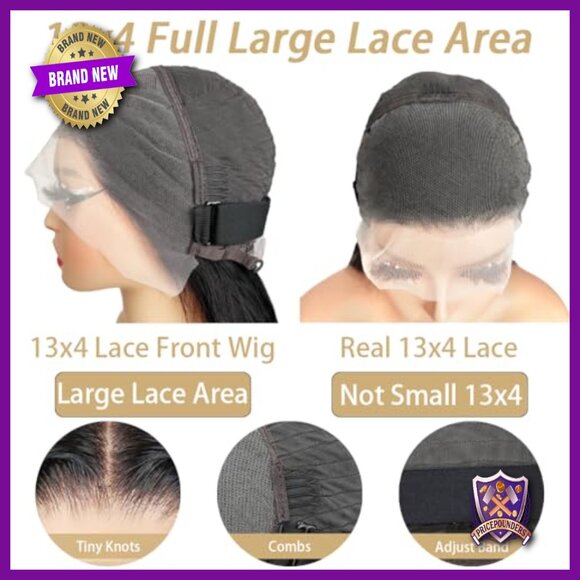 28 Inch Straight Human Hair Wig HD Lace Front Pre Plucked Glueless main image 6